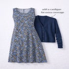 Stretch Jersey Knit Sleeveless Scoop Neck Fit and Flare Dress image number null