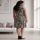Stretch Jersey Knit Sleeveless Scoop Neck Fit and Flare Dress image number null