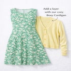 Stretch Jersey Knit Sleeveless Scoop Neck Fit and Flare Dress image number null