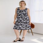 Sleeveless Knit Fit and Flare Knit Dress image number null