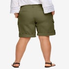 Stretch Mid-rise Cargo Convertible Bermumda Shorts image number null