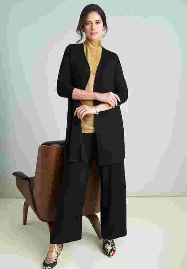 Everyday Stretch Knit Open Front Cardigan image number 3