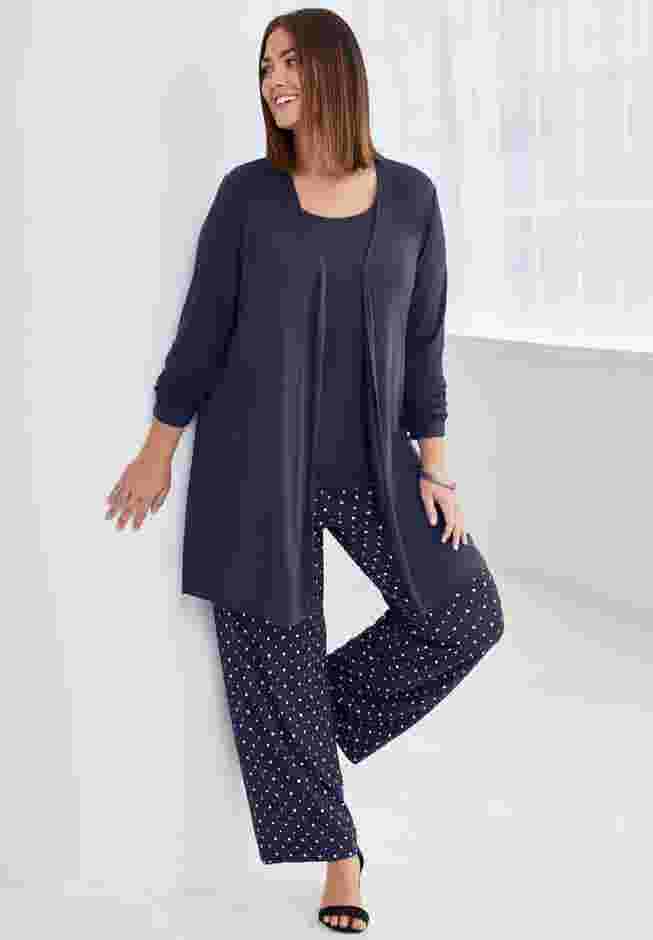 Everyday Stretch Knit Open Front Cardigan image number 4