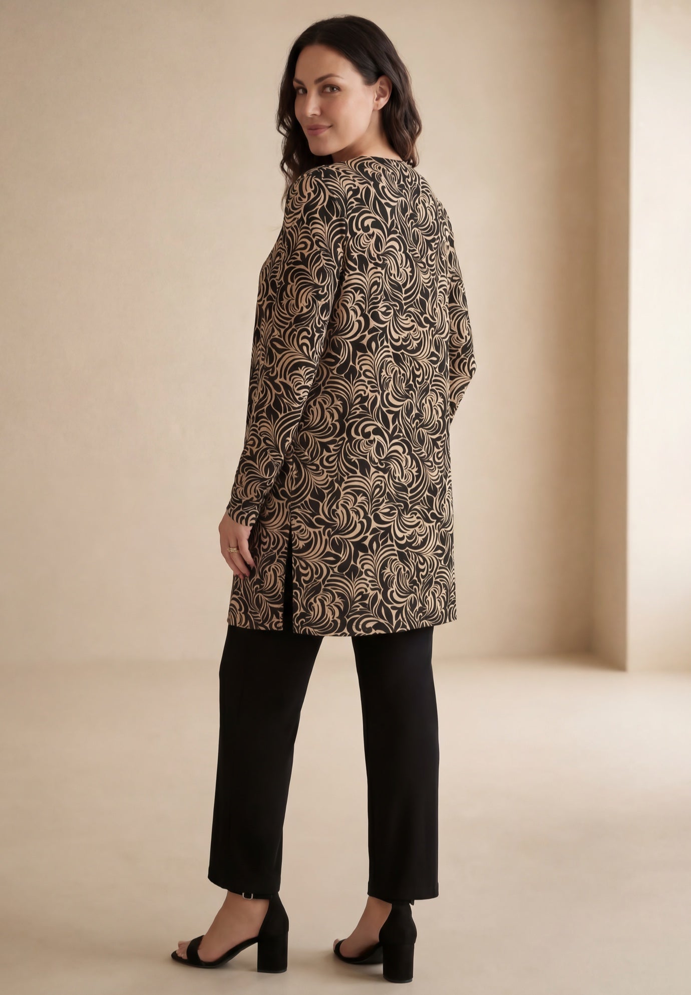 Everyday Stretch Knit Open Front Cardigan image number 1