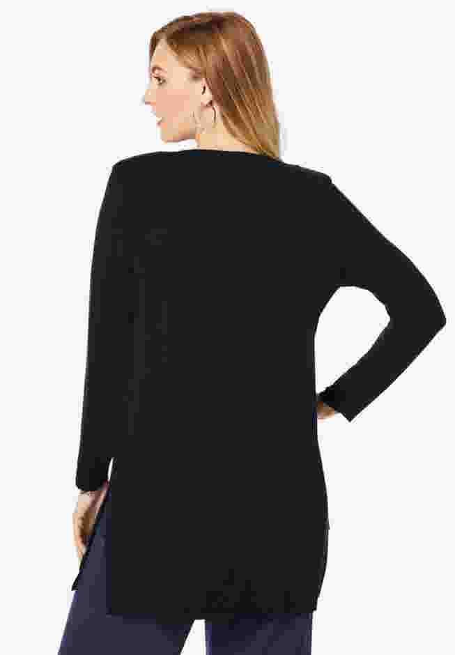 Everyday Stretch Knit Open Front Cardigan image number 1