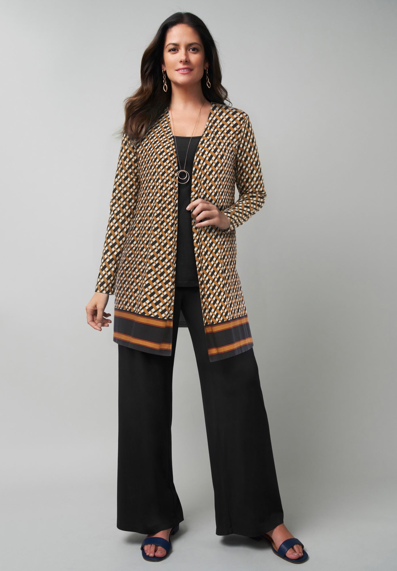 Everyday Stretch Knit Open Front Cardigan image number 0