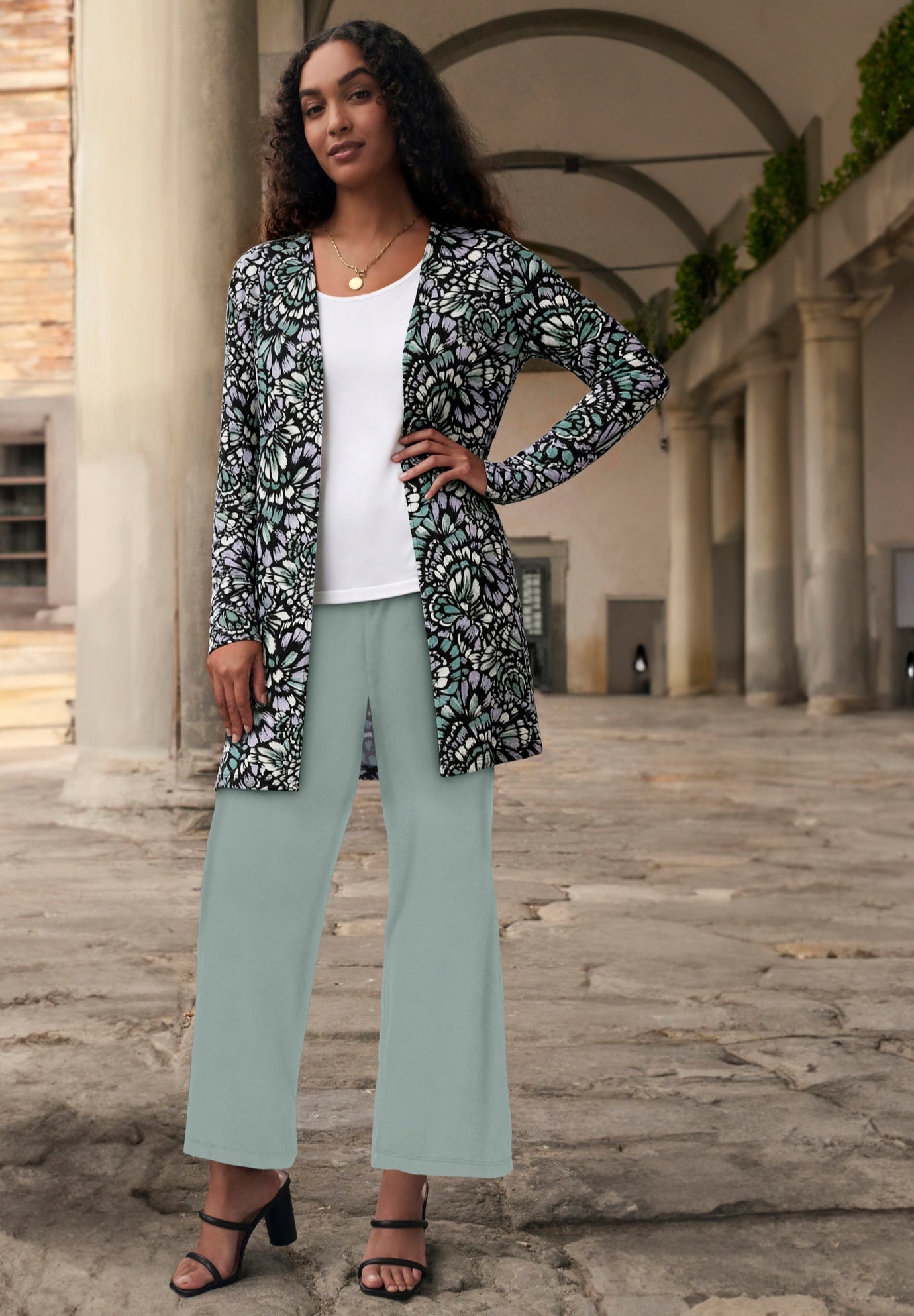 Everyday Stretch Knit Open Front Cardigan image number 0