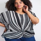 Knot Front Dolman Sleeve Blouse image number 3