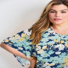 Flutter Sleeve Keyhole Blouse image number 3
