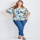 Flutter Sleeve Keyhole Blouse image number 0