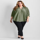 Studded Blouson Sleeve Blouse image number null