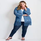 Pointelle Fringe Cardigan image number 0