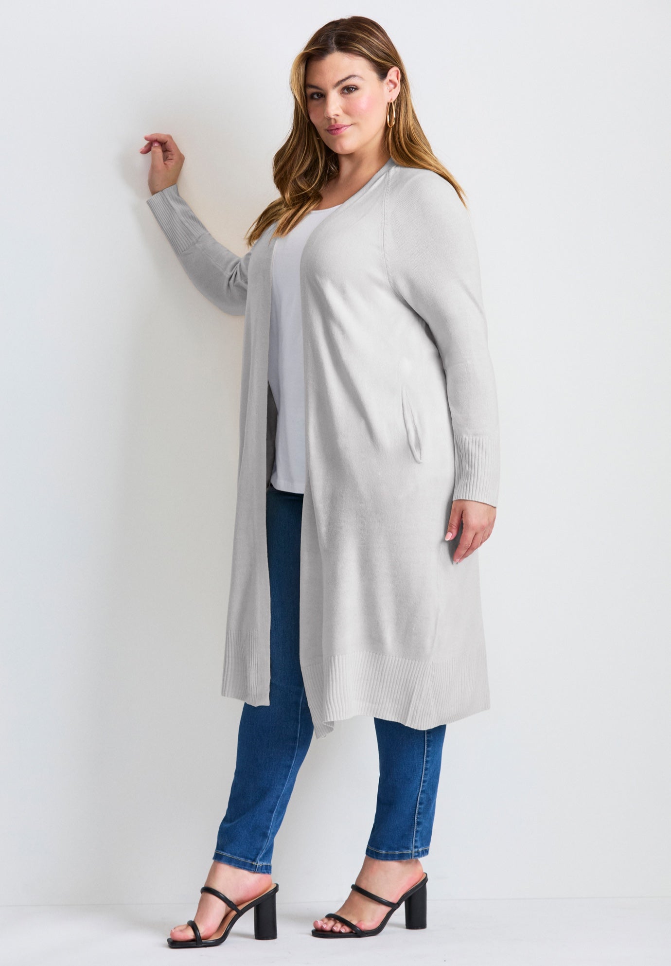 Raglan Sleeve Duster Cardigan image number 2