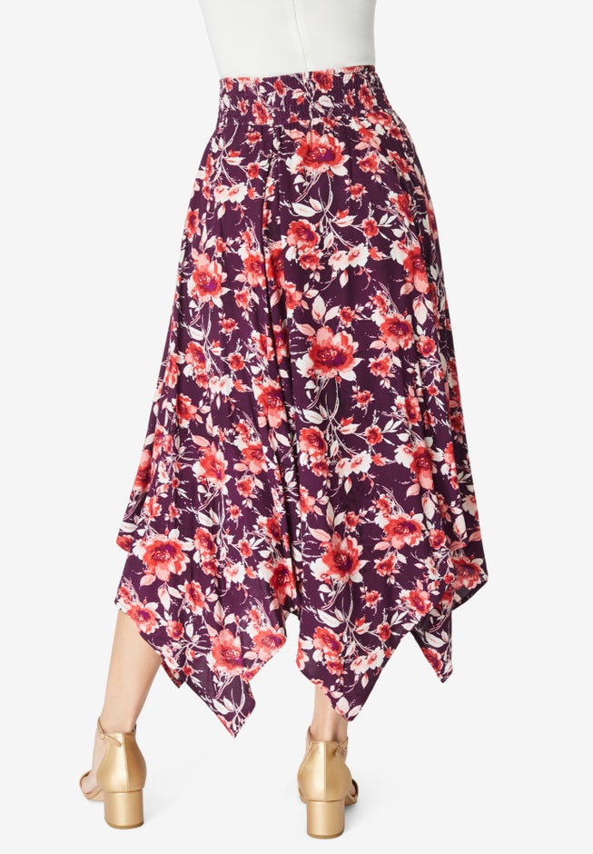 Plus Size Handkerchief Hem Skirt image number 1