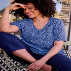Suprema&reg; Short Sleeve V-Neck Tee image number null