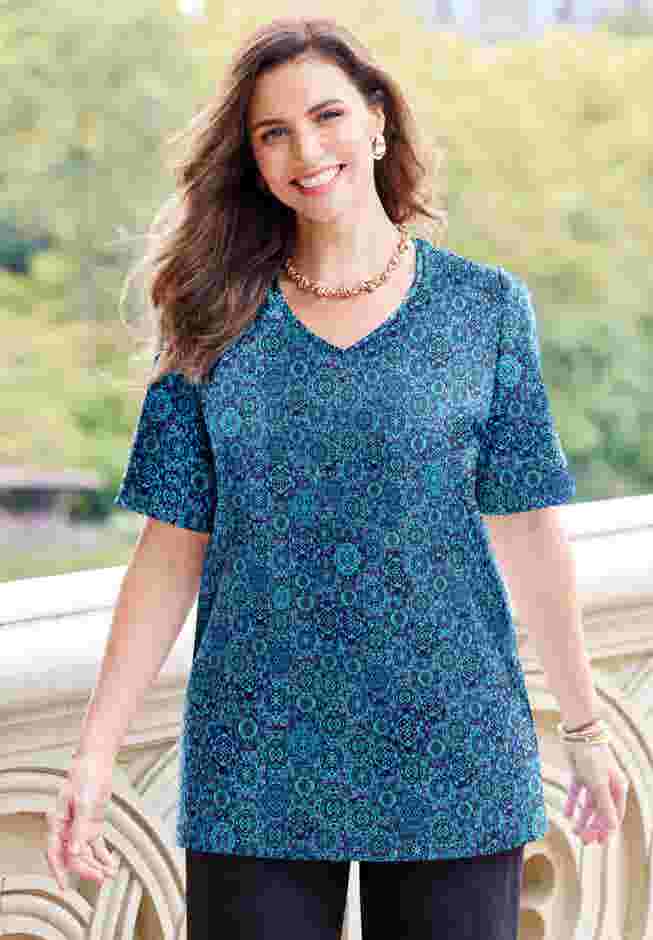 Suprema® Short Sleeve V-Neck Tee image number 0