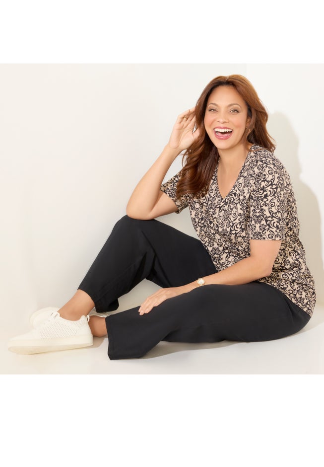 Suprema® Short Sleeve V-Neck Tee image number 2