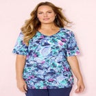 Suprema&reg; Short Sleeve V-Neck Tee image number null