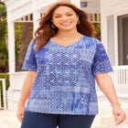 Suprema&reg; Short Sleeve V-Neck Tee image number null