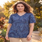 Suprema&reg; Short Sleeve V-Neck Tee image number null