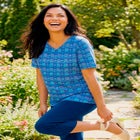 Suprema&reg; Short Sleeve V-Neck Tee image number null