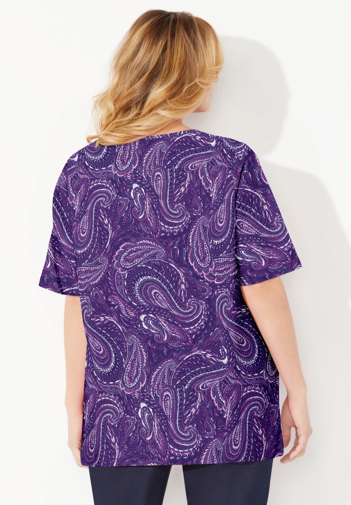 Suprema® Short Sleeve V-Neck Tee image number 1