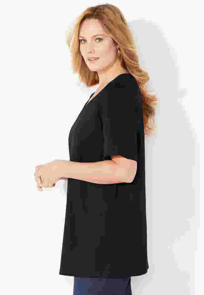 Suprema® Short Sleeve V-Neck Tee image number 2