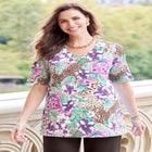 Suprema&reg; Short Sleeve V-Neck Tee image number null