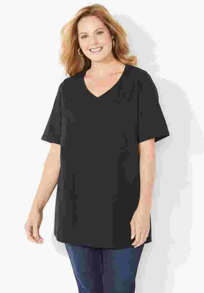 Suprema® Short Sleeve V-Neck Tee image number 0