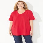 Suprema&reg; Short Sleeve V-Neck Tee image number null