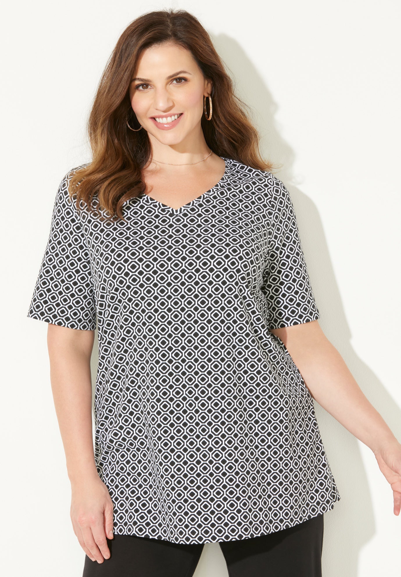 Suprema&reg; Short Sleeve V-Neck Tee image number 0