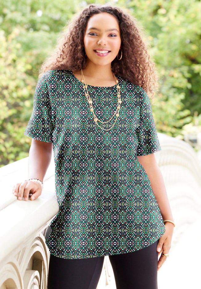 Suprema® Ultra-Soft Scoopneck Tee image number 0