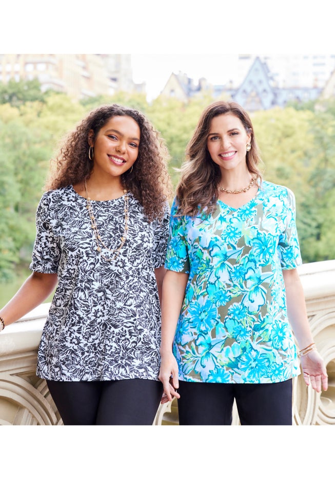 Suprema® Ultra-Soft Scoopneck Tee image number 3