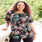 Suprema&reg; Ultra-Soft Scoopneck Tee image number null