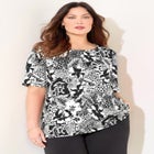 Suprema&reg; Short Sleeve Scoopneck Tee image number null