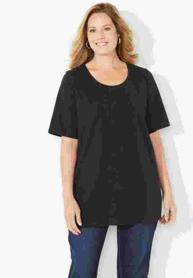 Suprema® Ultra-Soft Scoopneck Tee image number 0