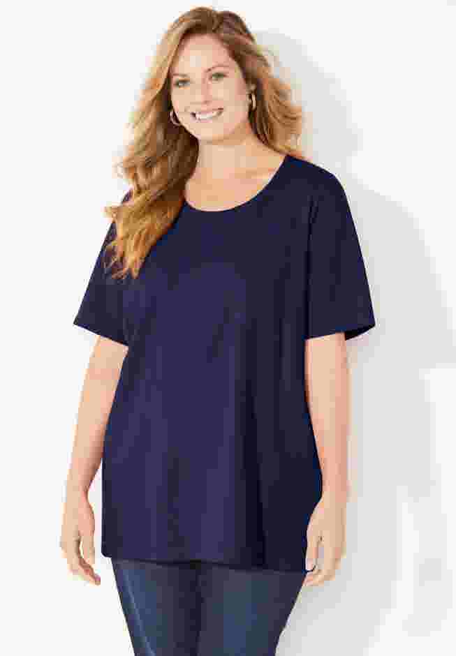 Suprema® Ultra-Soft Scoopneck Tee image number 0