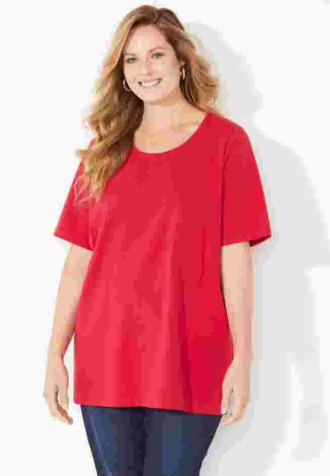 Suprema® Ultra-Soft Scoopneck Tee image number 0