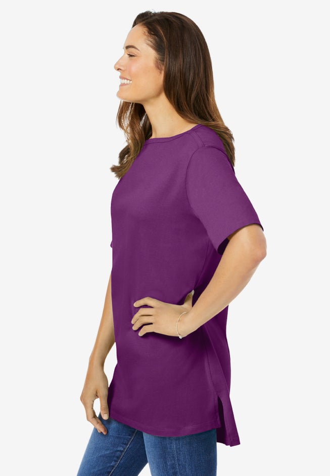 Perfect Short-Sleeve Boatneck Tunic image number 2