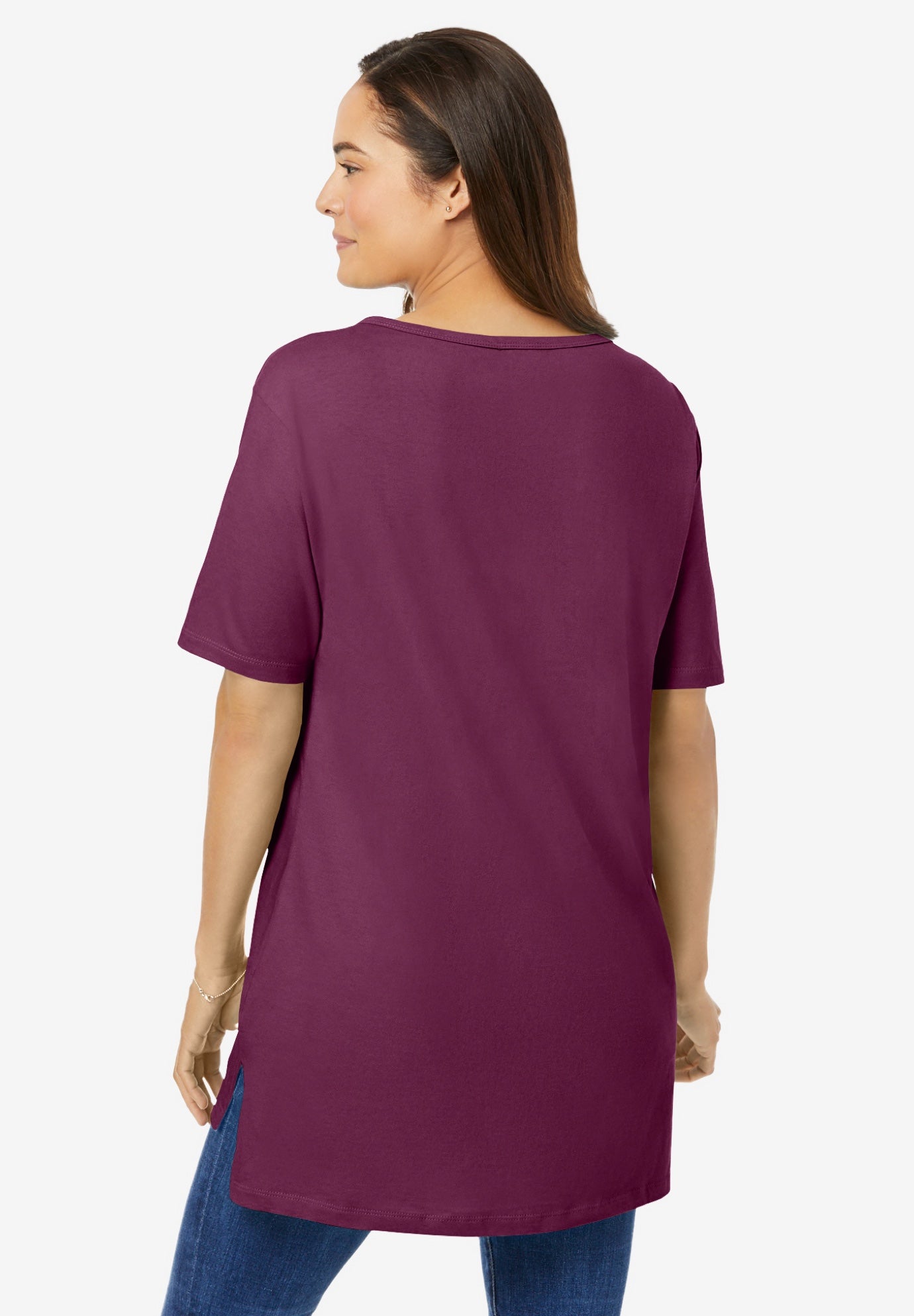 Perfect Short-Sleeve Boatneck Tunic image number 1