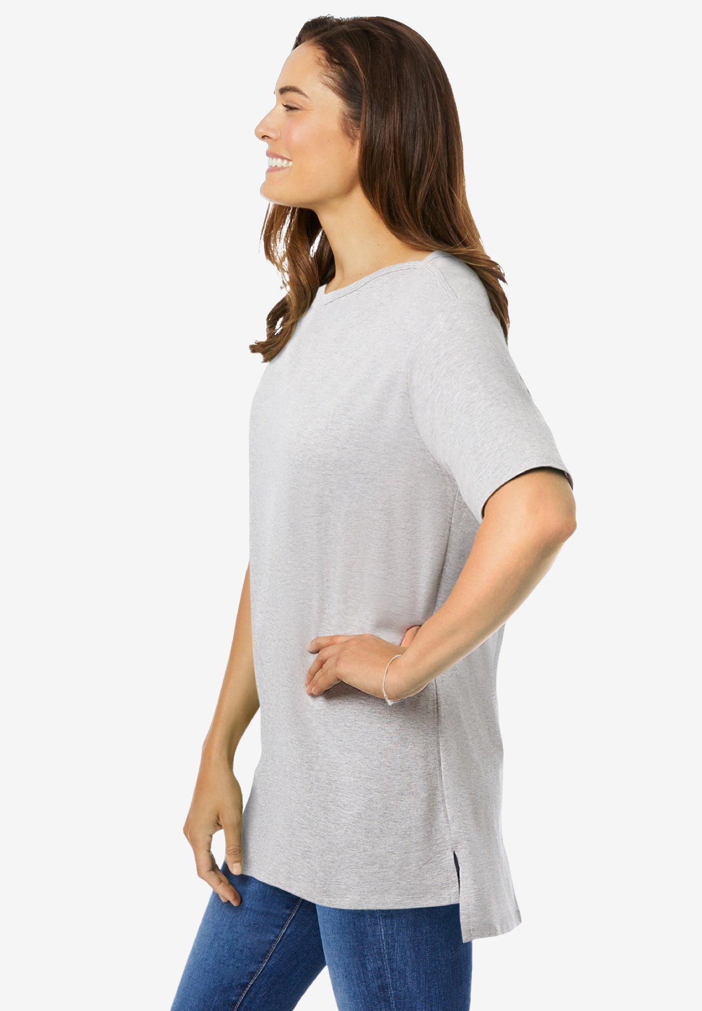 Perfect Short-Sleeve Boatneck Tunic image number 2