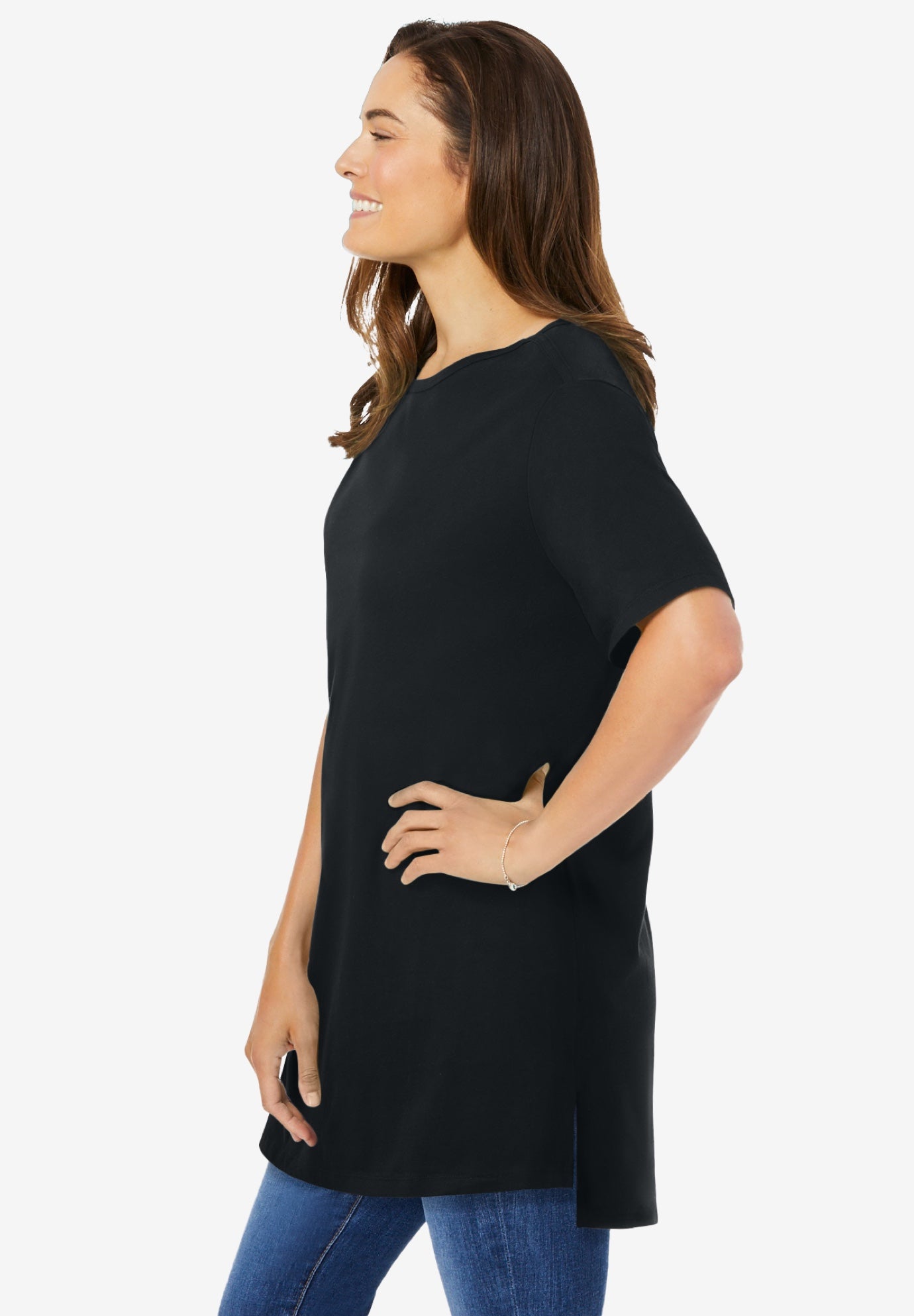 Perfect Short-Sleeve Boatneck Tunic image number 2
