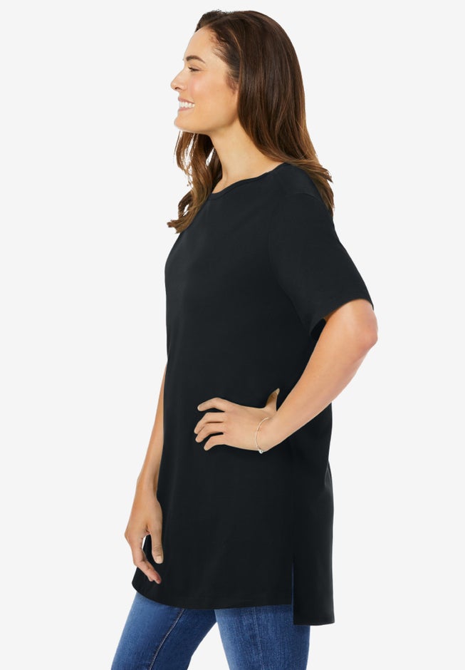 Perfect Short-Sleeve Boatneck Tunic image number 2