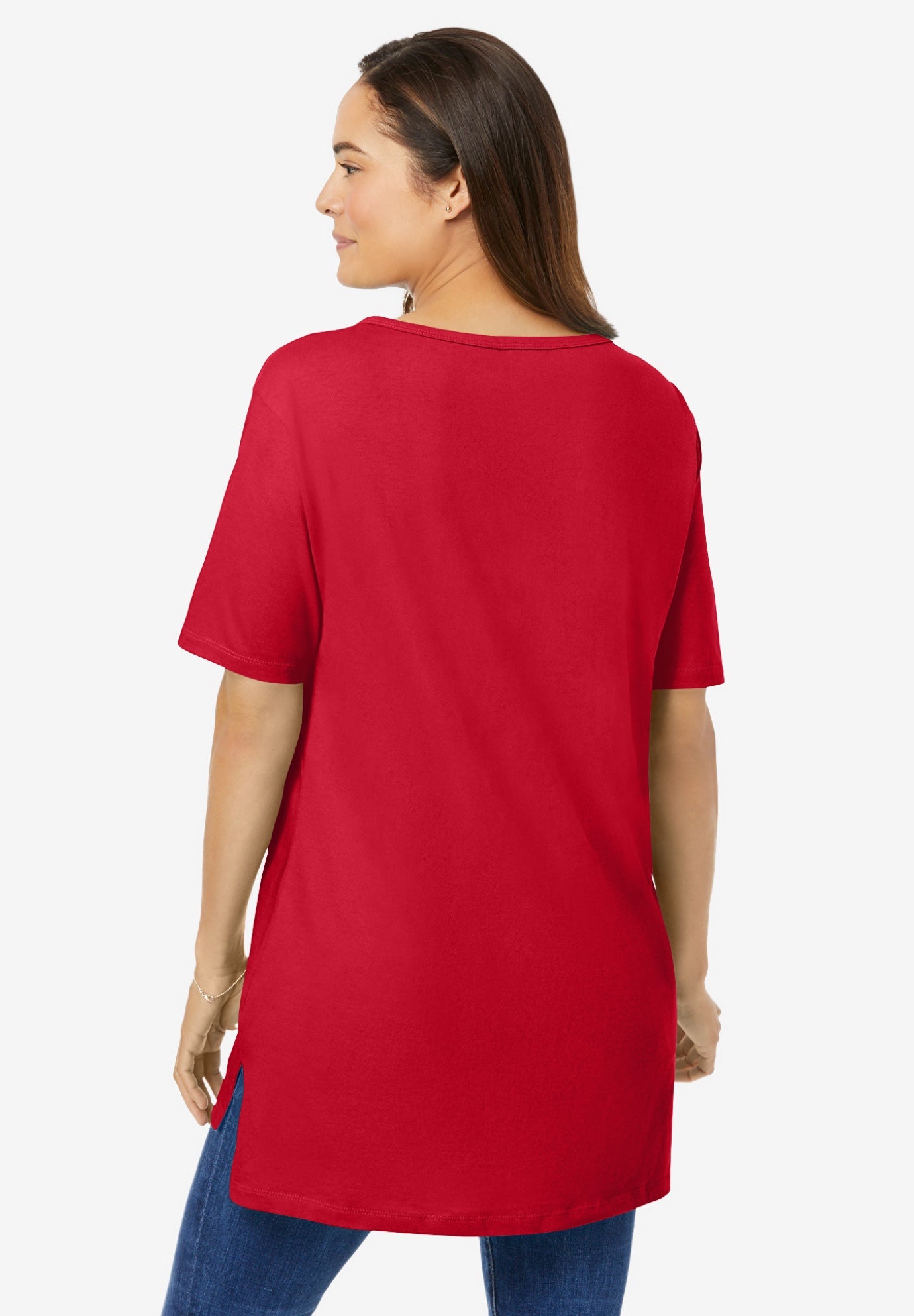 Perfect Short-Sleeve Boatneck Tunic image number 1