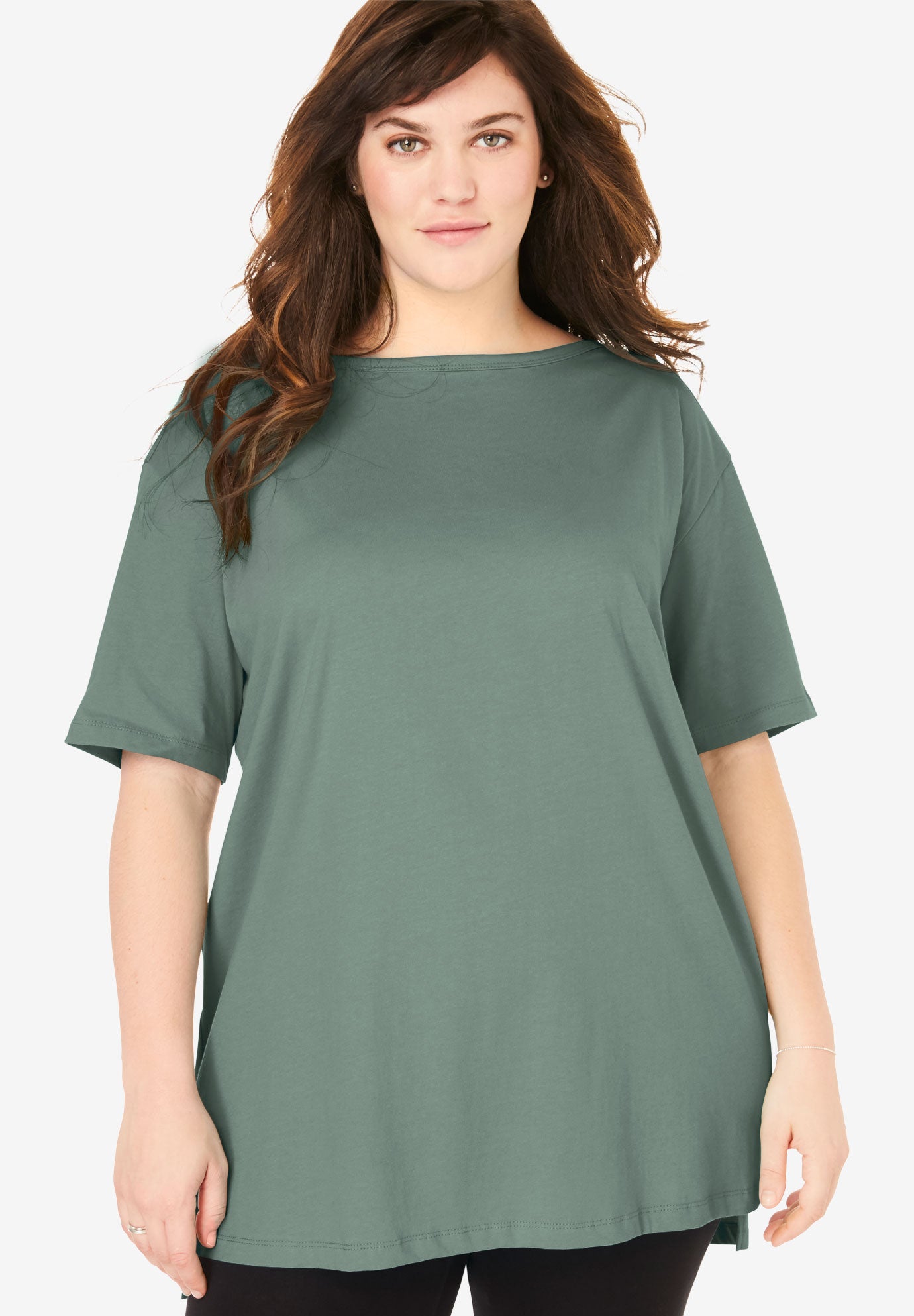 Perfect Short-Sleeve Boatneck Tunic image number 0