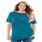 Perfect Short-Sleeve Boatneck Tunic image number null