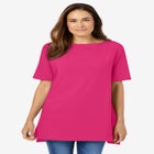 Perfect Short-Sleeve Boatneck Tunic image number null