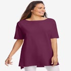Perfect Short-Sleeve Boatneck Tunic image number null
