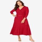 Pullover Wrap Sweater Dress image number null