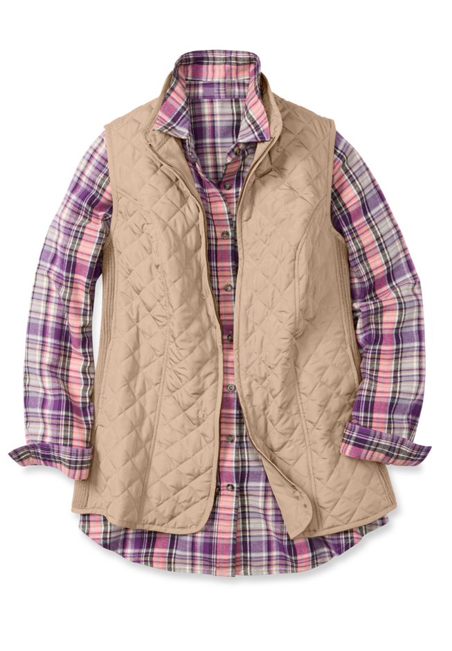 Zip-Front Quilted Vest image number 3